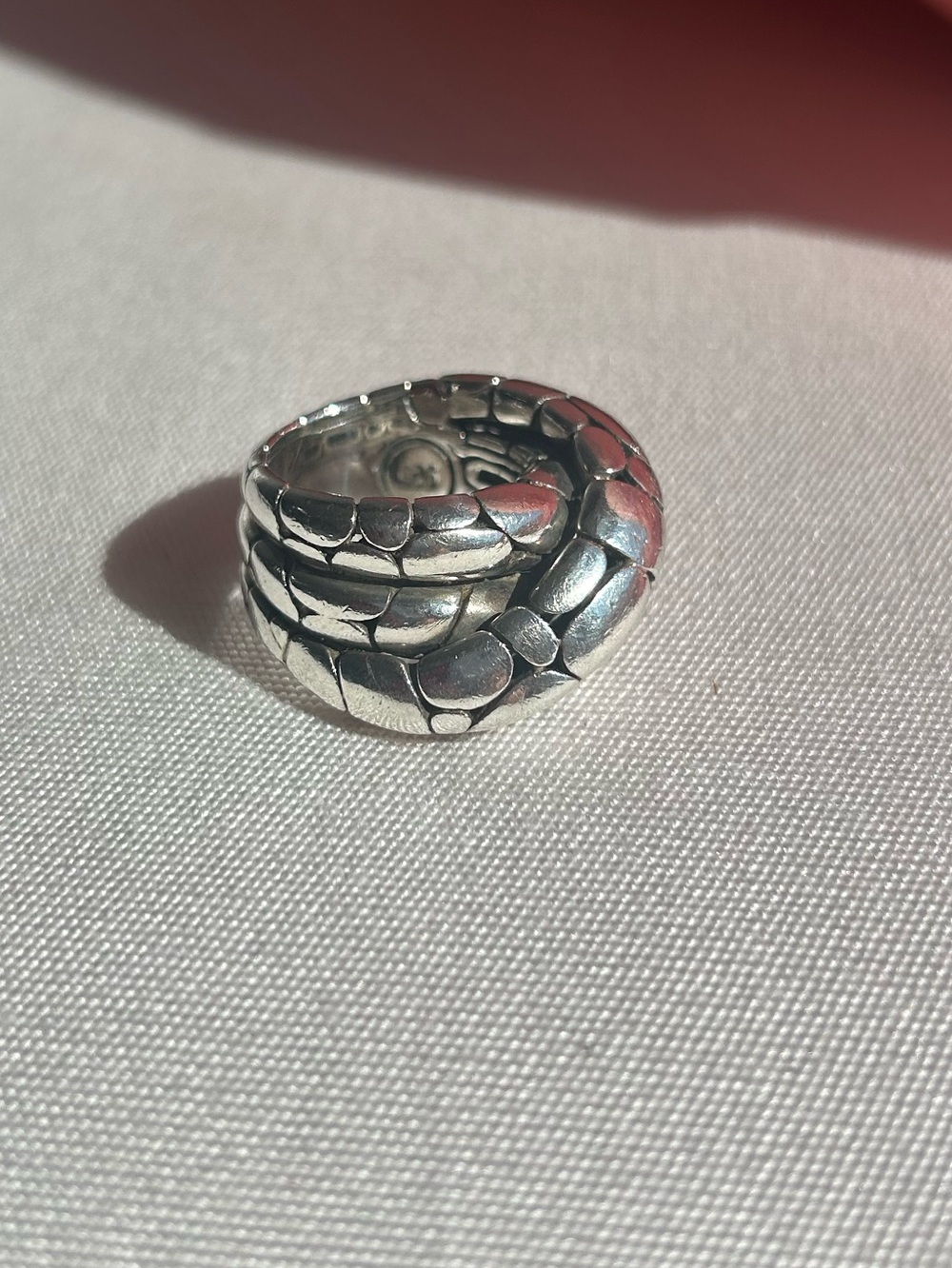 JOHN HARDY STERLING SILVER KALI PEBBLE CROSSOVER